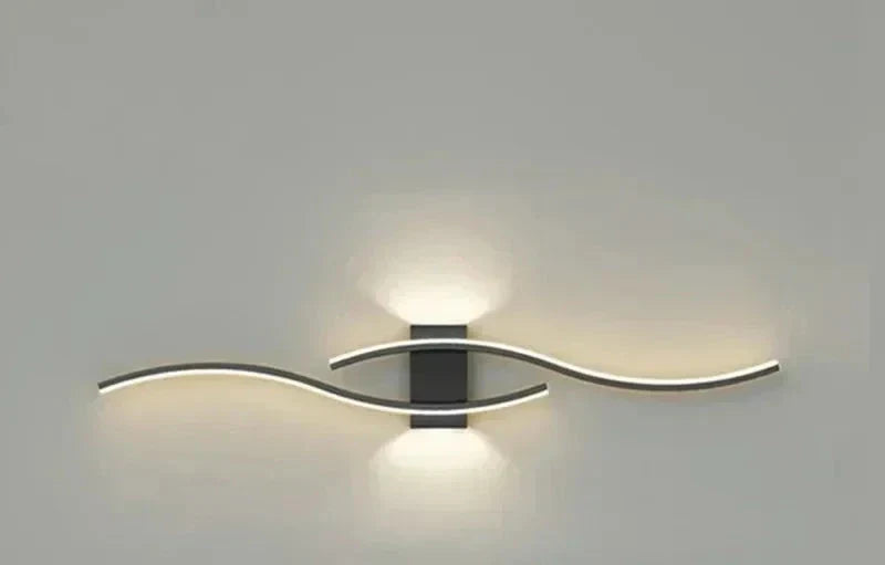 Modern LED Wall Light – Wave-shaped Design, Minimalist Style | Karnz