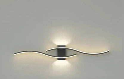 Modern LED Wall Light – Wave-shaped Design, Minimalist Style | Karnz