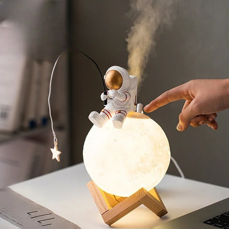 3D Astronaut Moon Lamp with LED Night Light, Dimmable Touch Control and Decoration for Kids' Room | Brehn