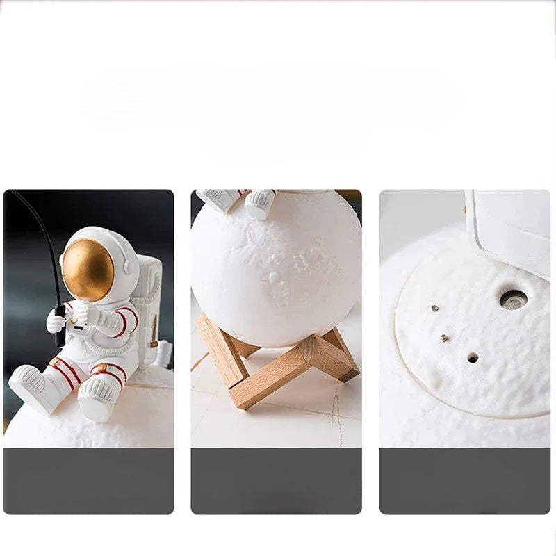3D Astronaut Moon Lamp with LED Night Light, Dimmable Touch Control and Decoration for Kids' Room | Brehn