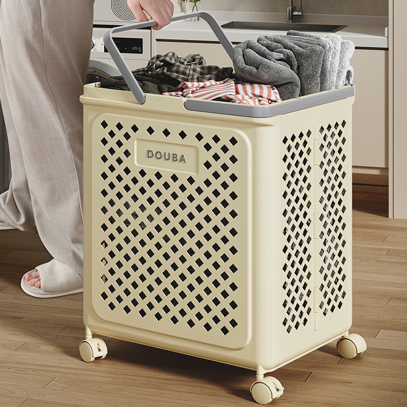 Laundry basket with wheels | Fold, roll, and organize | Bowlift