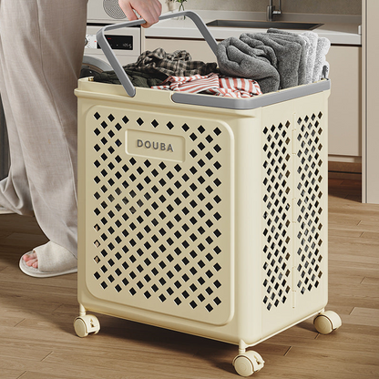 Laundry basket with wheels | Fold, roll, and organize | Bowlift