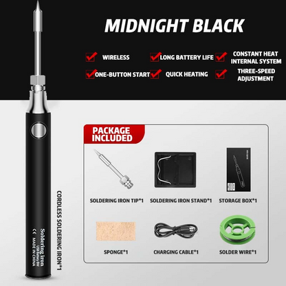 Battery-powered Portable Soldering Iron Set | Cordless & Rechargeable | Karnz