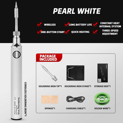 Battery-powered Portable Soldering Iron Set | Cordless & Rechargeable | Karnz