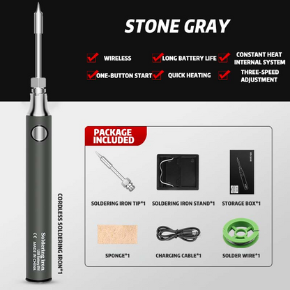 Battery-powered Portable Soldering Iron Set | Cordless & Rechargeable | Karnz