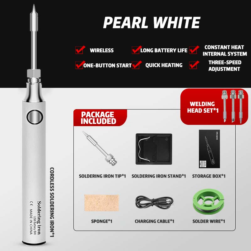 Battery-powered Portable Soldering Iron Set | Cordless & Rechargeable | Karnz