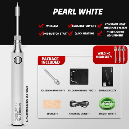 Battery-powered Portable Soldering Iron Set | Cordless & Rechargeable | Karnz