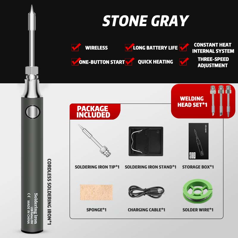 Battery-powered Portable Soldering Iron Set | Cordless & Rechargeable | Karnz