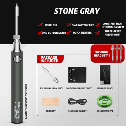 Battery-powered Portable Soldering Iron Set | Cordless & Rechargeable | Karnz