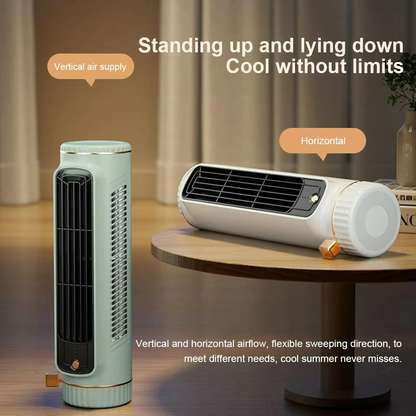 BowLift | AeroBreeze Blade-Free Fan | 360° Air Circulation with Ice Refreshing Breeze