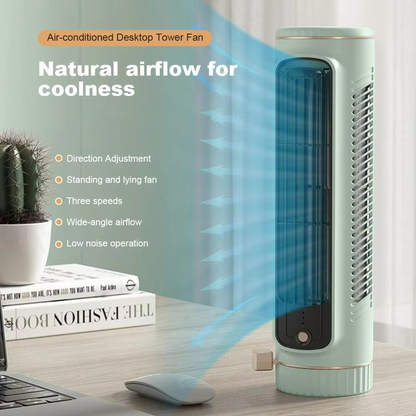 BowLift | AeroBreeze Blade-Free Fan | 360° Air Circulation with Ice Refreshing Breeze