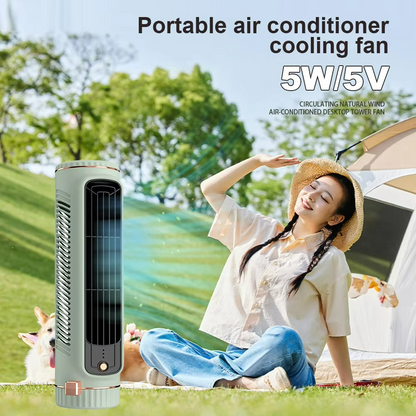 BowLift | AeroBreeze Blade-Free Fan | 360° Air Circulation with Ice Refreshing Breeze
