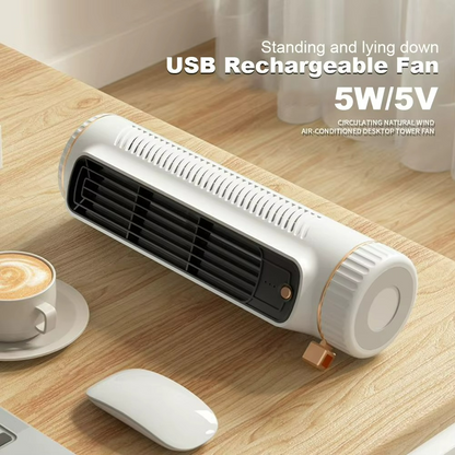 BowLift | AeroBreeze Blade-Free Fan | 360° Air Circulation with Ice Refreshing Breeze