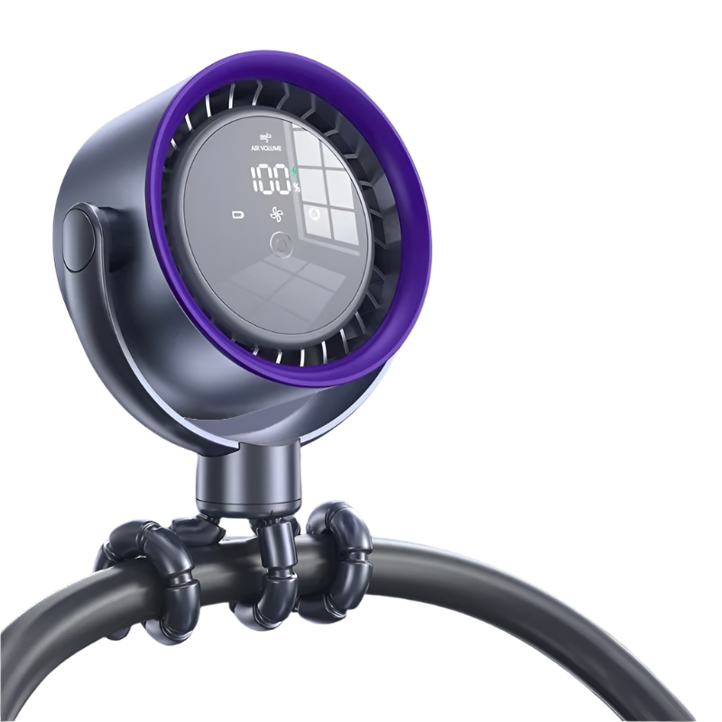 Skanto | Mini USB Fan with Battery, Flexible Mount & Portability