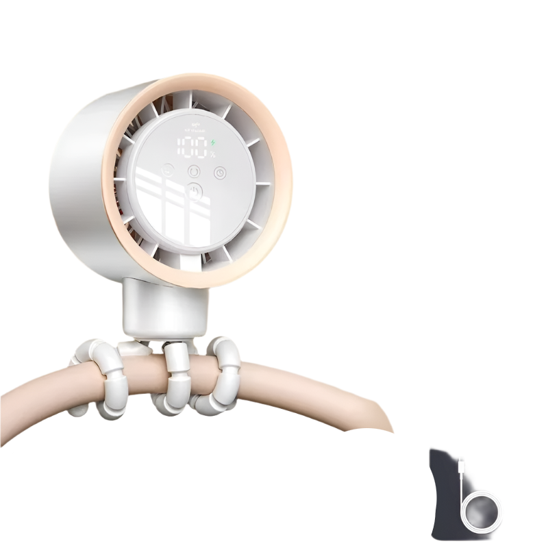 Skanto | Mini USB Fan with Battery, Flexible Mount & Portability