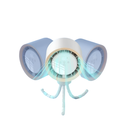 Skanto | Mini USB Fan with Battery, Flexible Mount & Portability