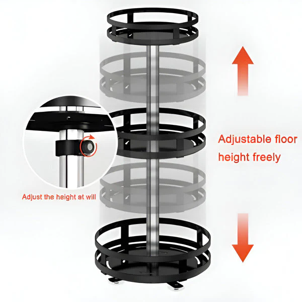 Skanto | 3-Tier Rotating Metal Organizer