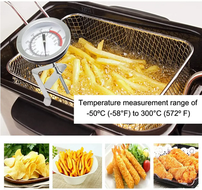 BowLift | Stainless Steel Deep Fry Thermometer with Long Probe