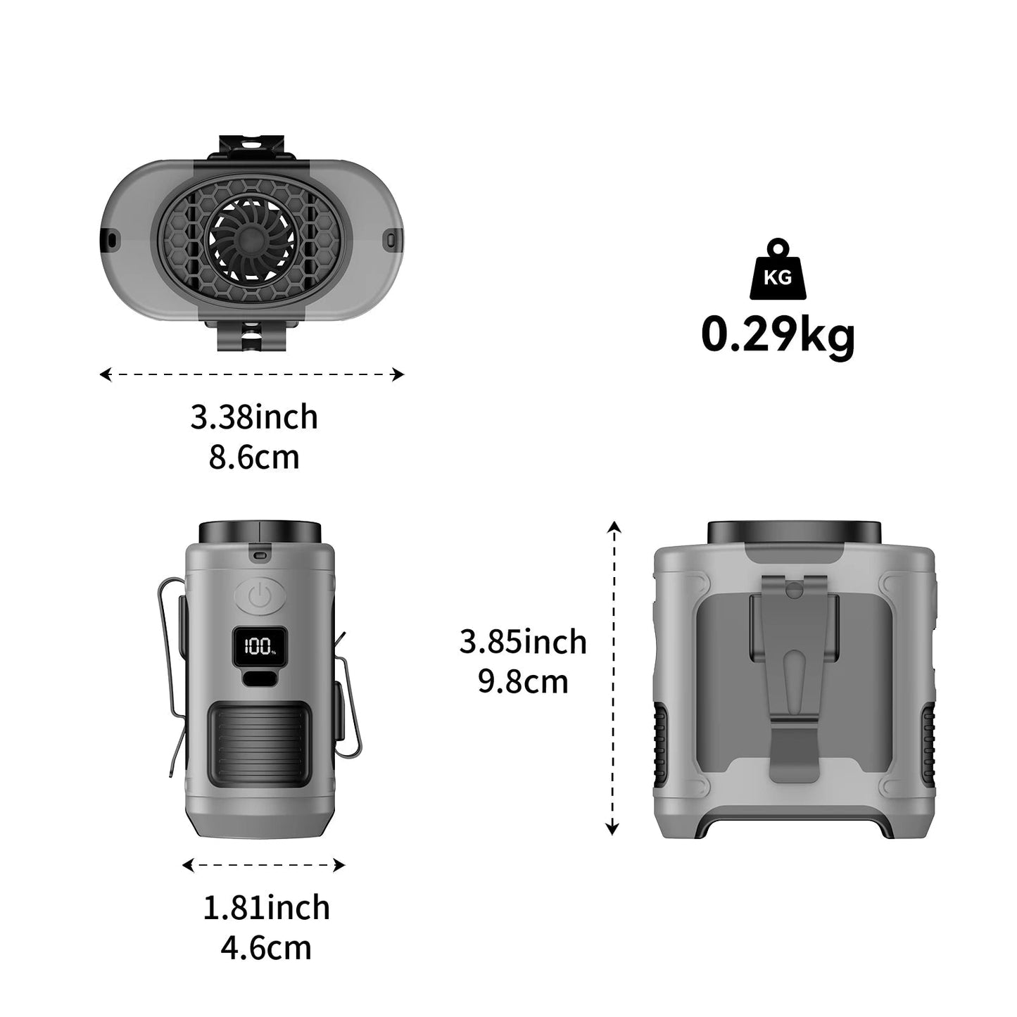 10000mAh Outdoor Portable Waist Fan | Bowlift