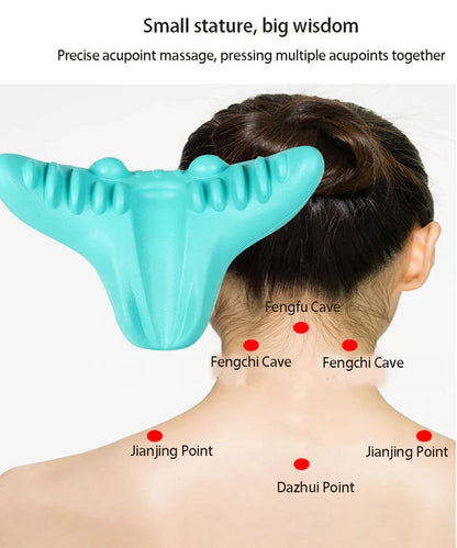 BowLift | Neck and Shoulder Stretch – Cervical Traction Pillow for Spinal Alignment and Massage