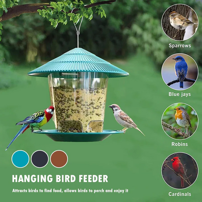 Skanto | Hanging Bird Feeder with Automatic Seed Dispenser