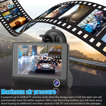 BowLift | 4" Touch Screen Front and Rear Dash Cam