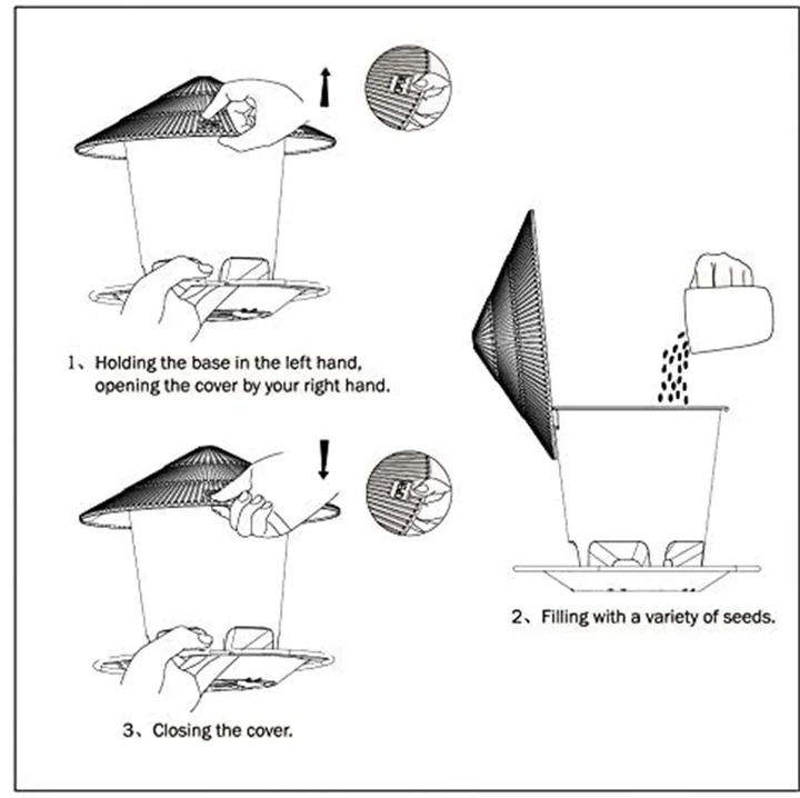 Skanto | Hanging Bird Feeder with Automatic Seed Dispenser