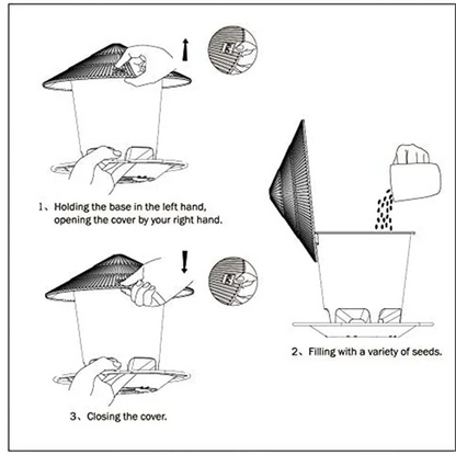 Skanto | Hanging Bird Feeder with Automatic Seed Dispenser