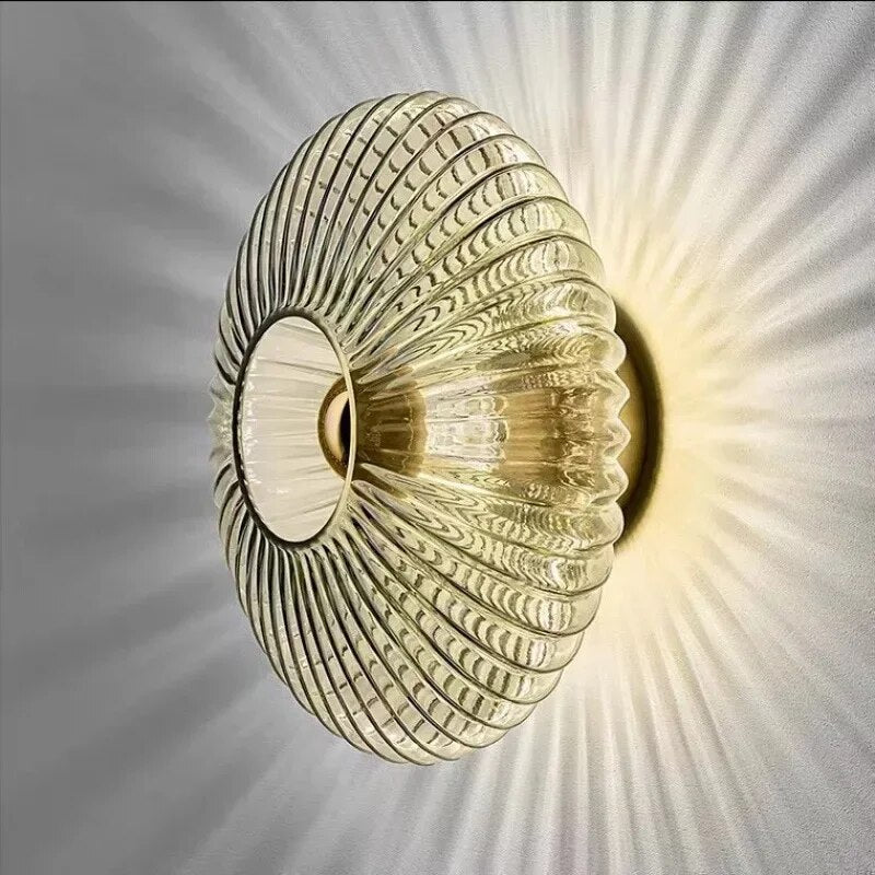 Skanto | NimbusFlux - Wall-Mounted Glass Lamp with Wavy Light