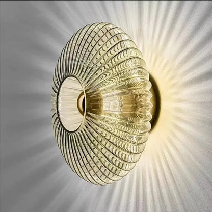Skanto | NimbusFlux - Wall-Mounted Glass Lamp with Wavy Light