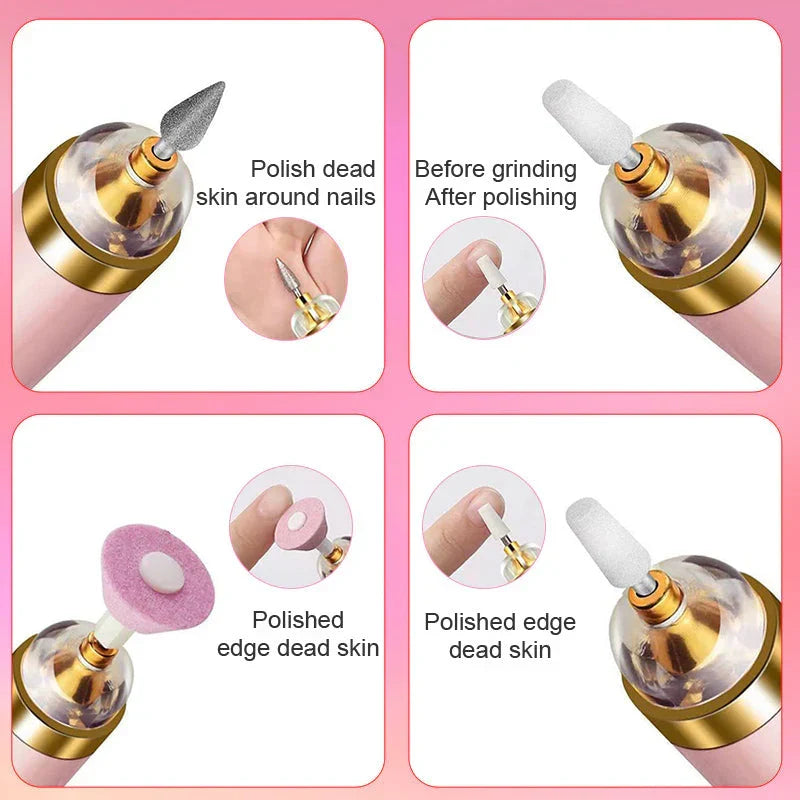 BowLift | 5-in-1 Electric Nail Care Device – Portable Manicure Tool with LED Light
