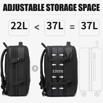 Skanto | Waterproof Expandable Travel Backpack – Large Capacity & Anti-Theft
