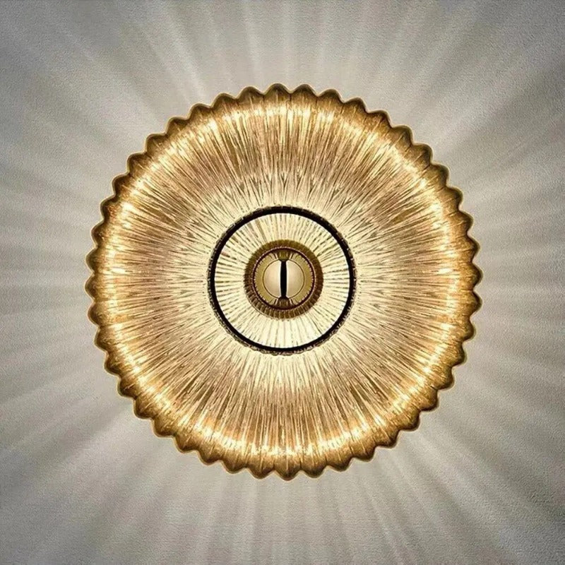 Skanto | NimbusFlux - Wall-Mounted Glass Lamp with Wavy Light