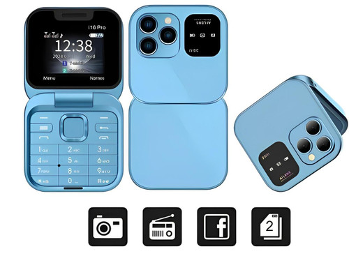 Skanto | Foldable Flip Phone Dual SIM | 1.77" Screen | 1000 mAh | Micro USB
