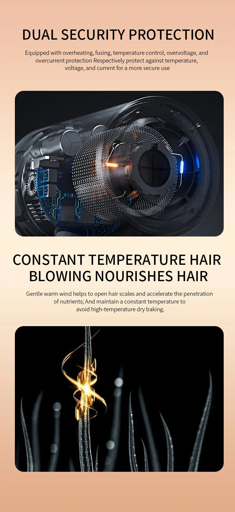 Skanto | 2400W High-Performance Hair Dryer with Cool & Warm Air Function - Ion Technology