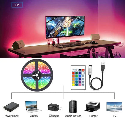 USB LED STRIPE WITH COLOR CHANGE - RGB LIGHT FOR ROOM DECORATION & TV BACKLIGHTING | Karnz