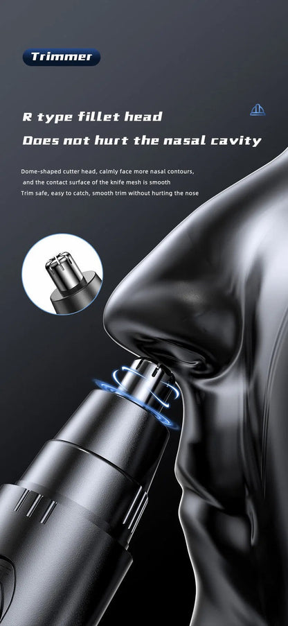 Skanto | SmoothTrim Rechargeable Nose and Ear Trimmer with Stainless Steel Blades