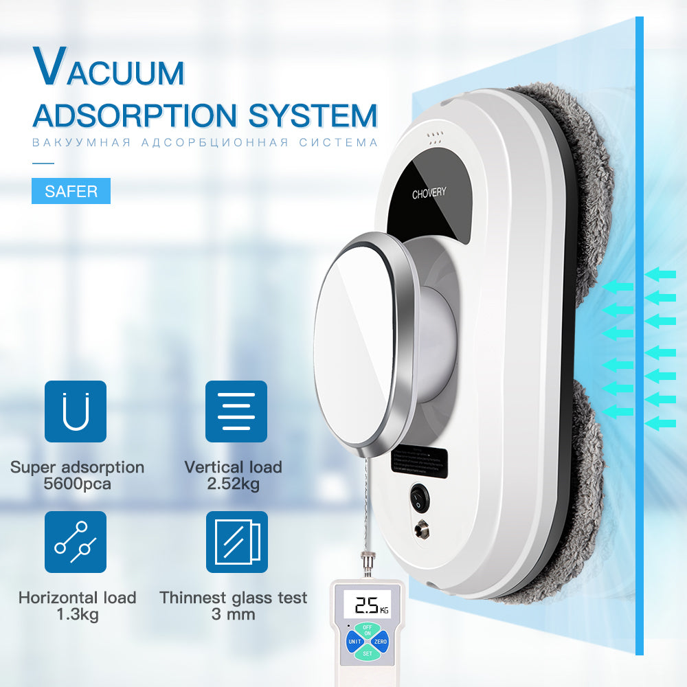 CleanBot Robot Window Cleaner – Smart & Hands-Free with Remote for Streak-Free Windows