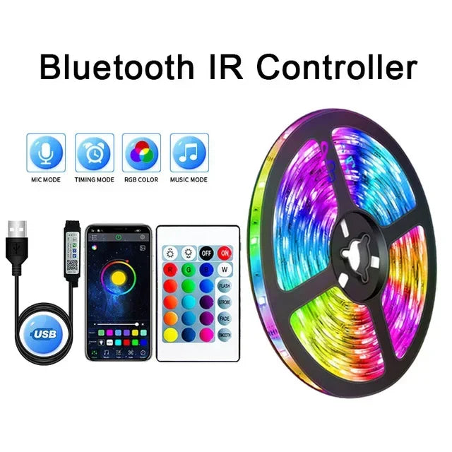 USB LED STRIPE WITH COLOR CHANGE - RGB LIGHT FOR ROOM DECORATION & TV BACKLIGHTING | Karnz