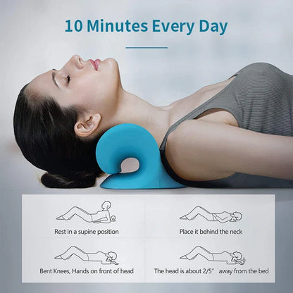 BowLift | Neck and Shoulder Stretch – Cervical Traction Pillow for Spinal Alignment and Massage