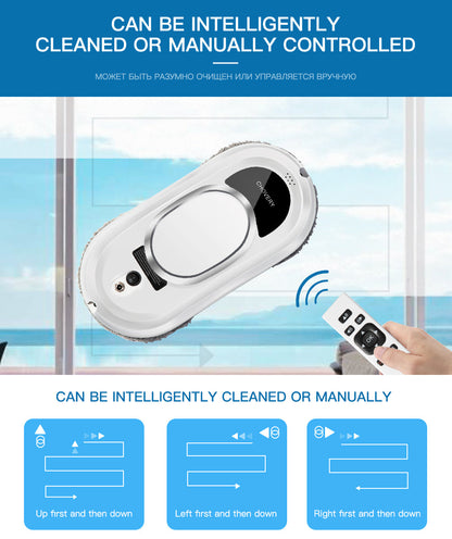 Skanto | CleanBot Smart Window Cleaner with Remote Control – Streak-Free Glass Cleaning