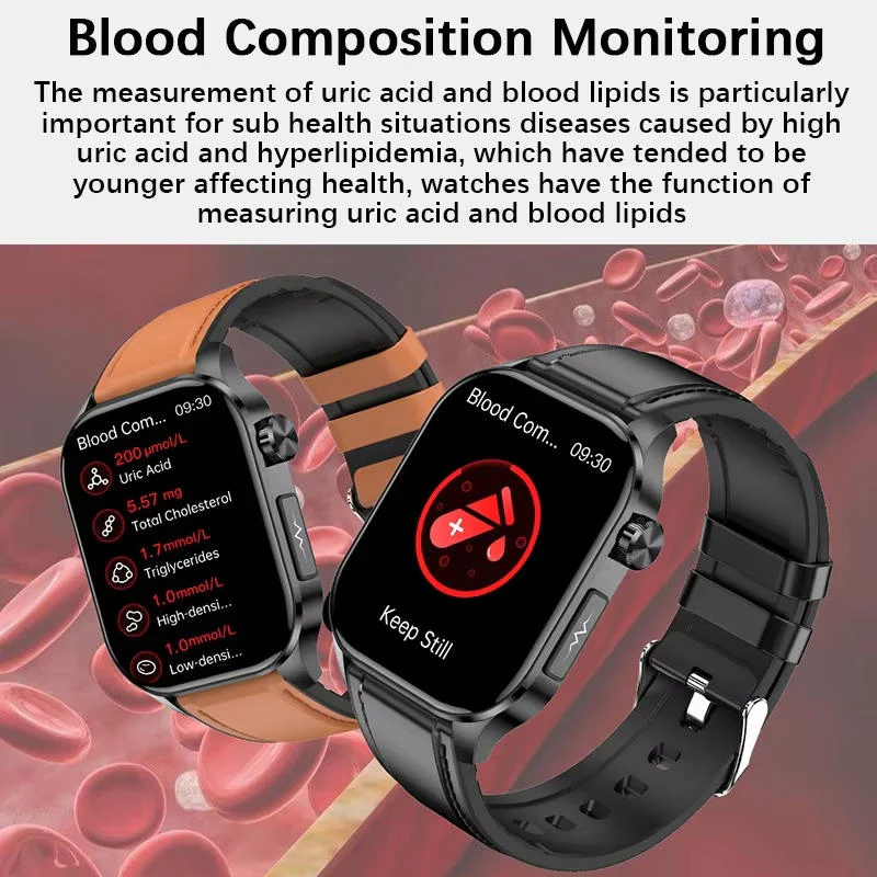 Smartwatch for seniors for blood pressure and blood sugar monitoring