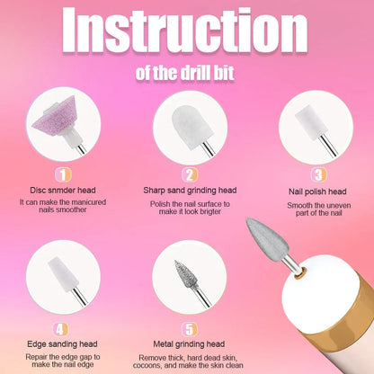 Skanto | 5-in-1 Electric Nail Care Device – Portable Manicure Tool with LED Light