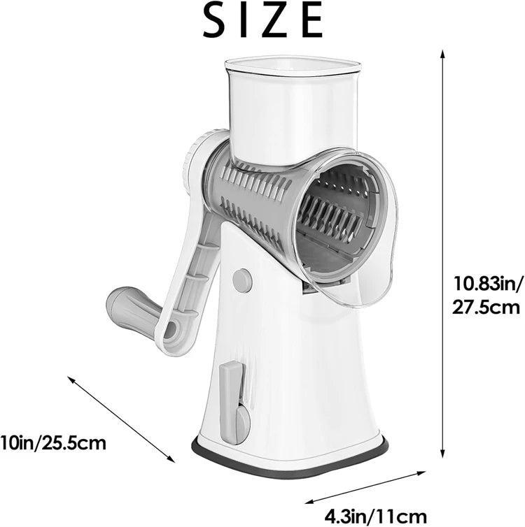 Skanto | 5-in-1 Rotary Grater - Vegetable Slicer & Shredder