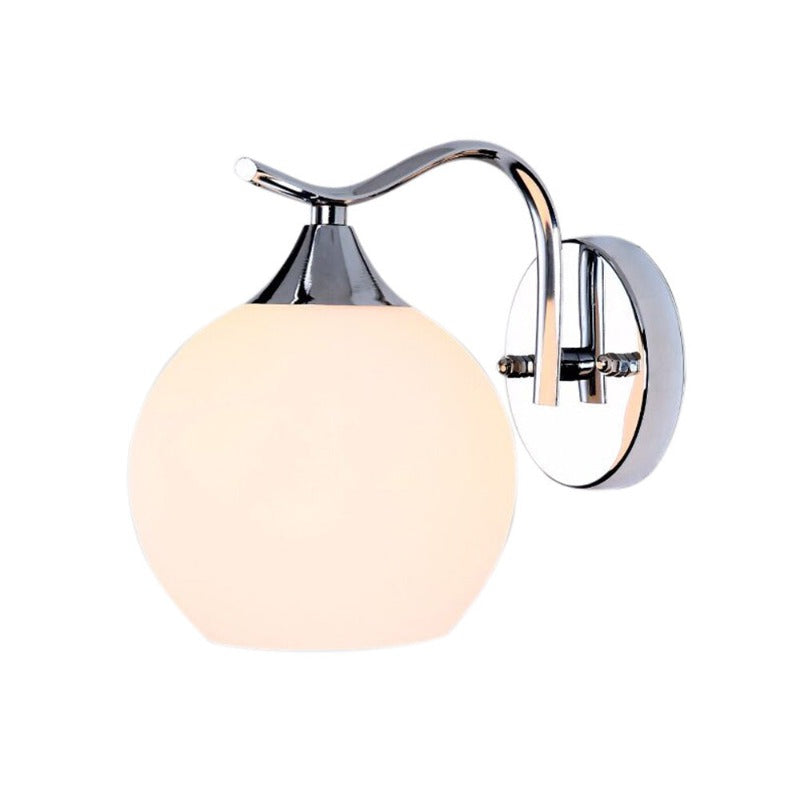Modern Round Glass Globe Wall Lamp – Elegant Wall Mount for Bedroom & Living Room | Skanto