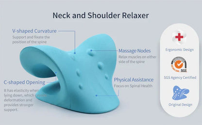 BowLift | Neck and Shoulder Stretch – Cervical Traction Pillow for Spinal Alignment and Massage