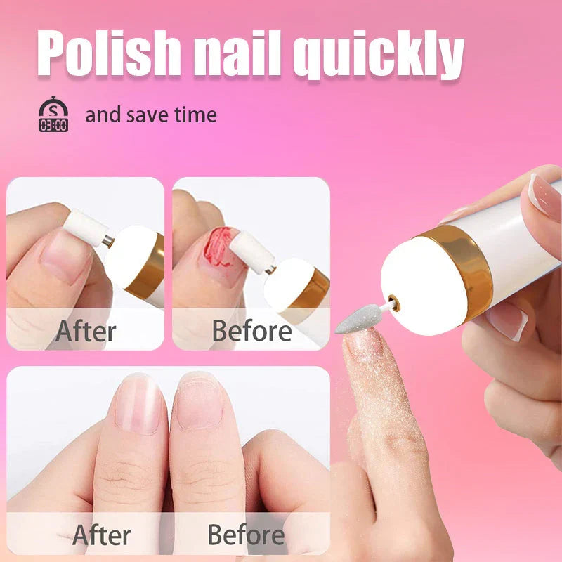 BowLift | 5-in-1 Electric Nail Care Device – Portable Manicure Tool with LED Light