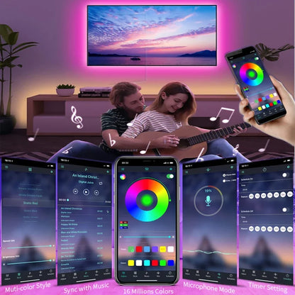 USB LED STRIPE WITH COLOR CHANGE - RGB LIGHT FOR ROOM DECORATION & TV BACKLIGHTING | Karnz