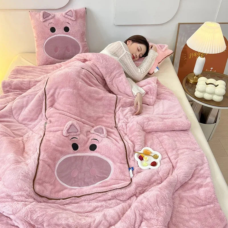 Skanto | Convertible CozyNest Blanket Pillow Combo for Home Comfort
