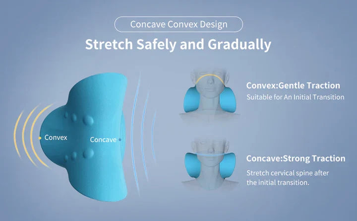 BowLift | Neck and Shoulder Stretch – Cervical Traction Pillow for Spinal Alignment and Massage